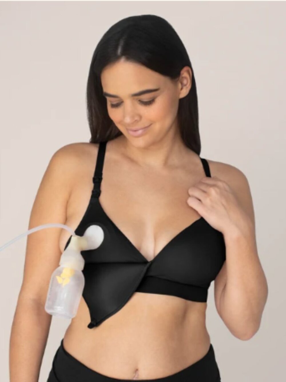 Minimalist Hands-Free Pumping & Nursing Bra | Black - Regular (B-D) / XL